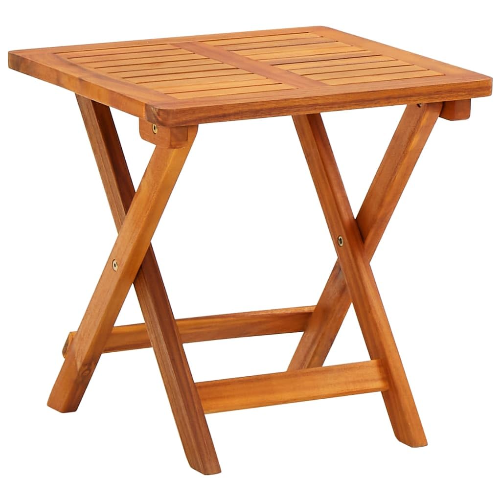 vidaXL Sonnenliege Akazie mit Tisch Auflage creme