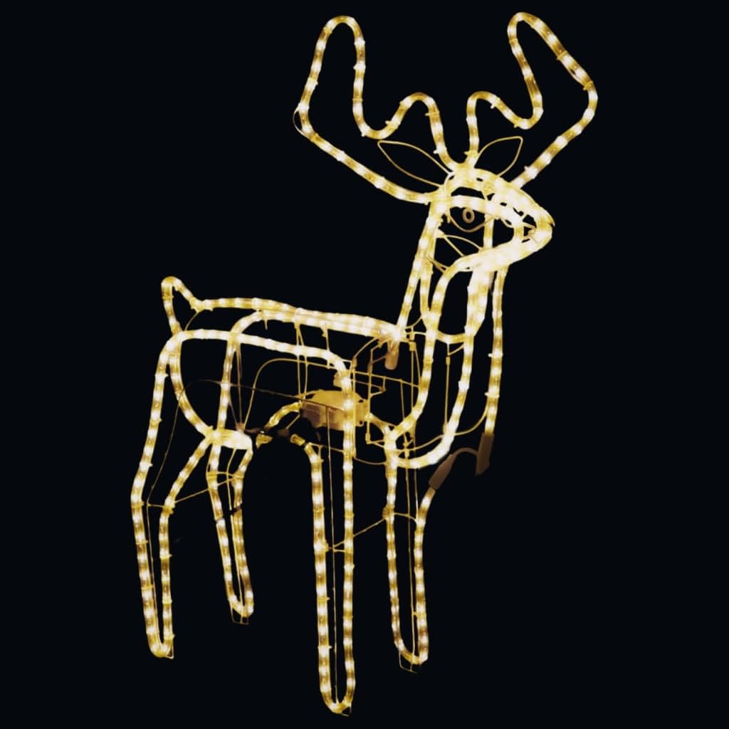 vidaXL Heim & Garten Weihnachtsrentier 2St warmweiß 87cm