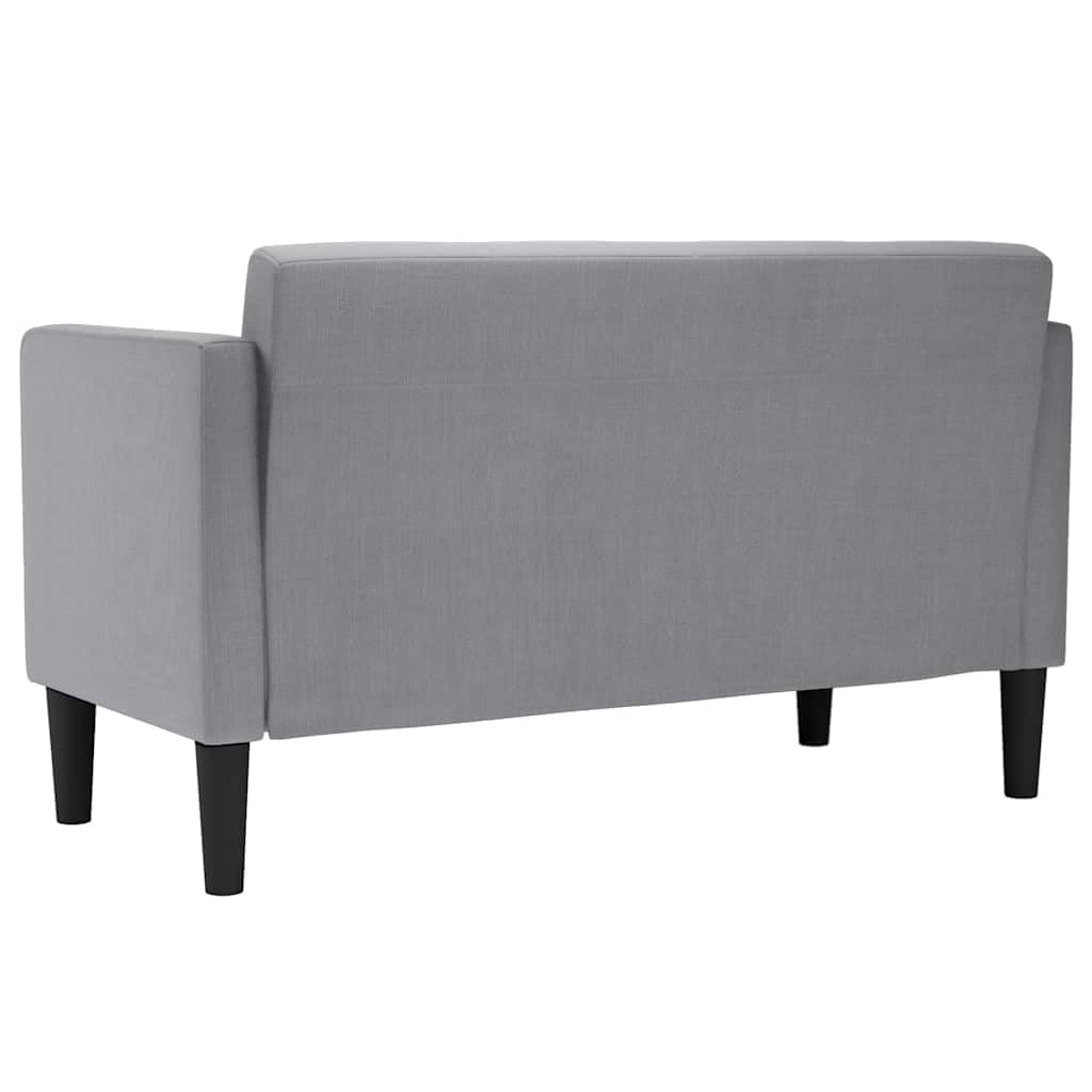 vidaXL Möbel Zweisitzer-Sofa Hellgrau 111 cm Stoff