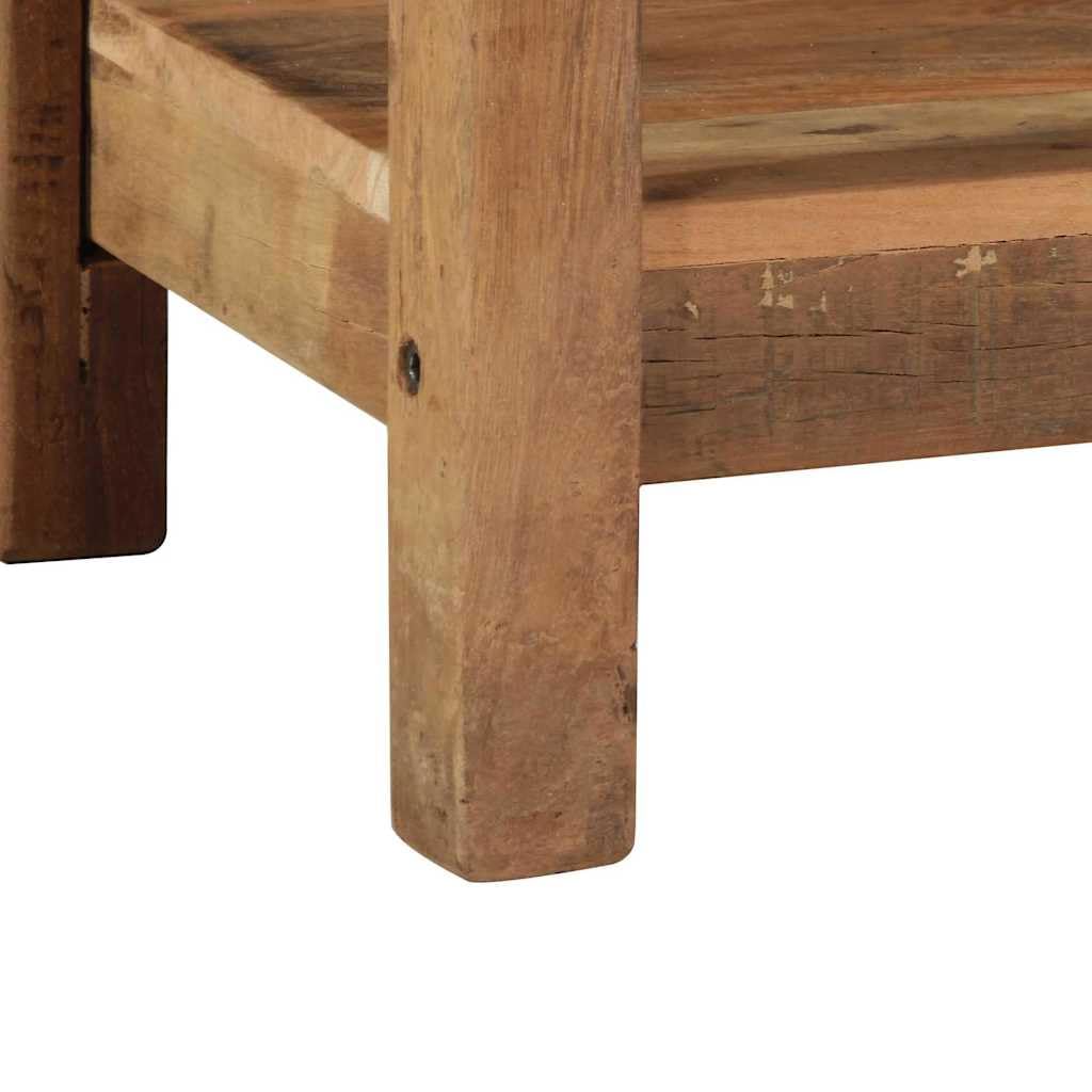 vidaXL Konsolentisch Massivholz Braun 107x33x76 3 Schubladen