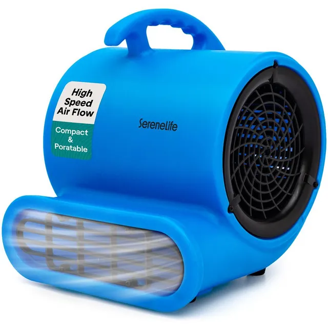 Serenelife Portable AC Air Mover Gebläse Blau 3-Stufen 1000 CFM