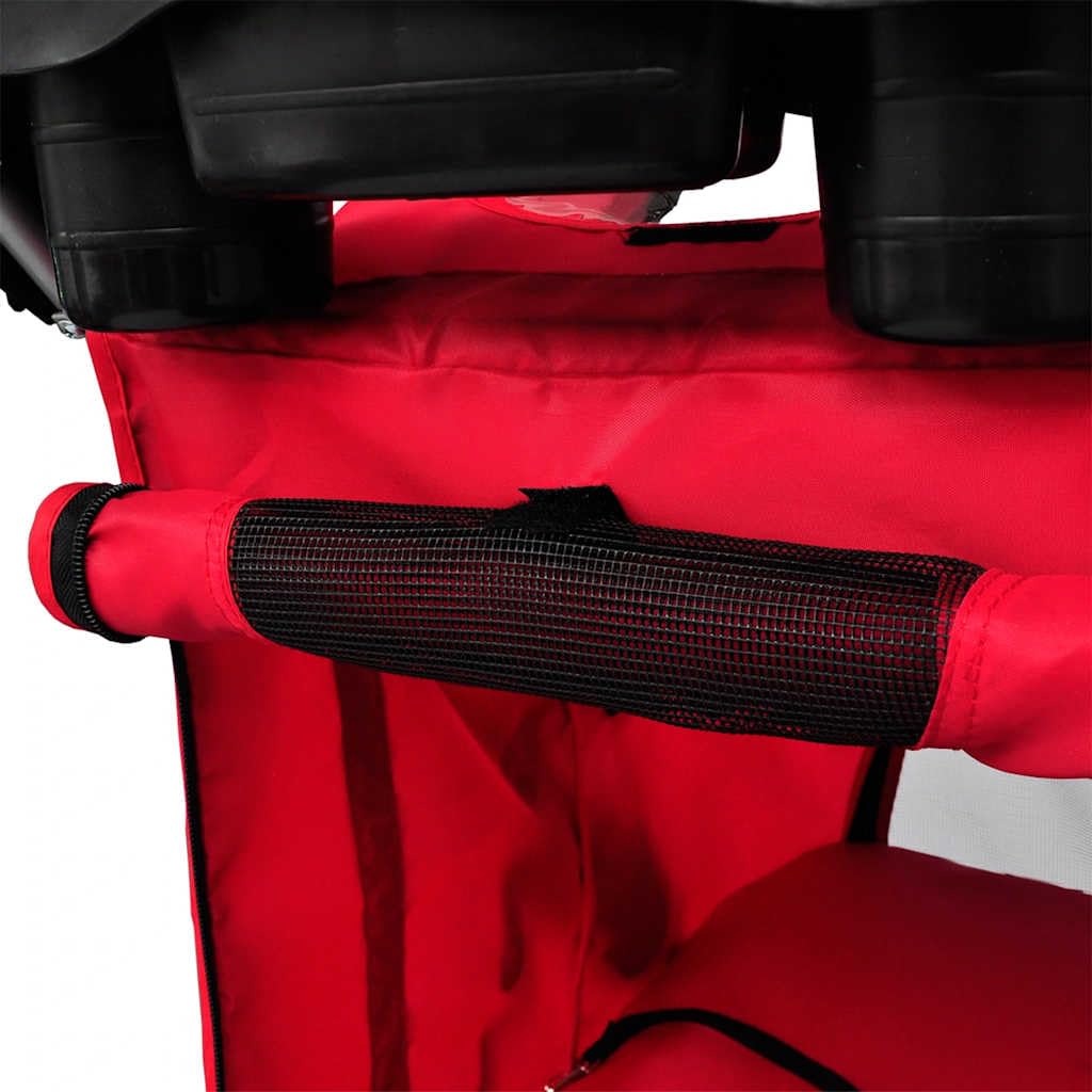 vidaXL Hundewagen Hundebuggy Buggy Rot faltbar