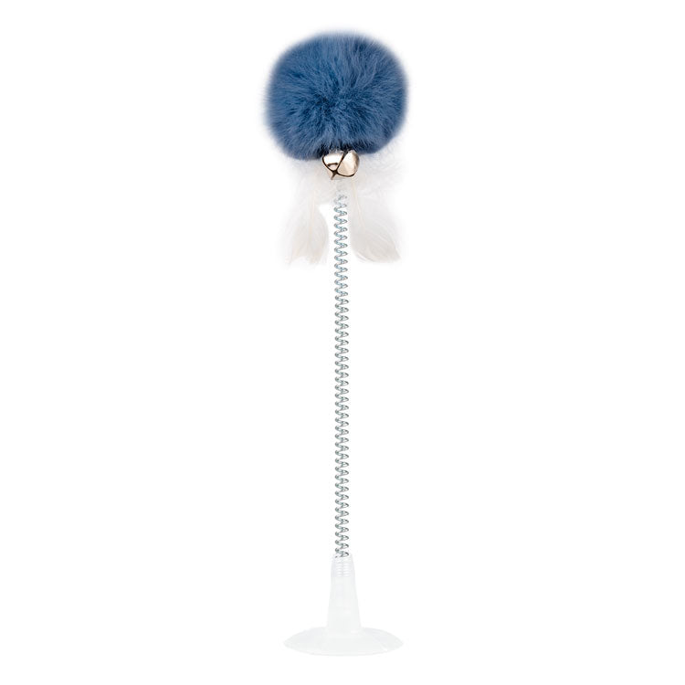 Kikkerland Home Kitty Katzenspielzeug Feder Saugnapf Glocke