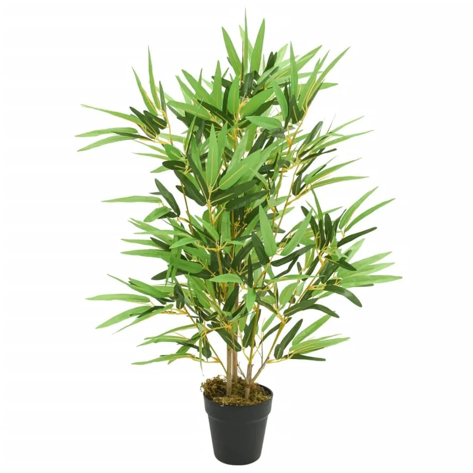 vidaXL Bambusbaum Künstlich Kunstpflanze 80 cm Grün 368 Blätter