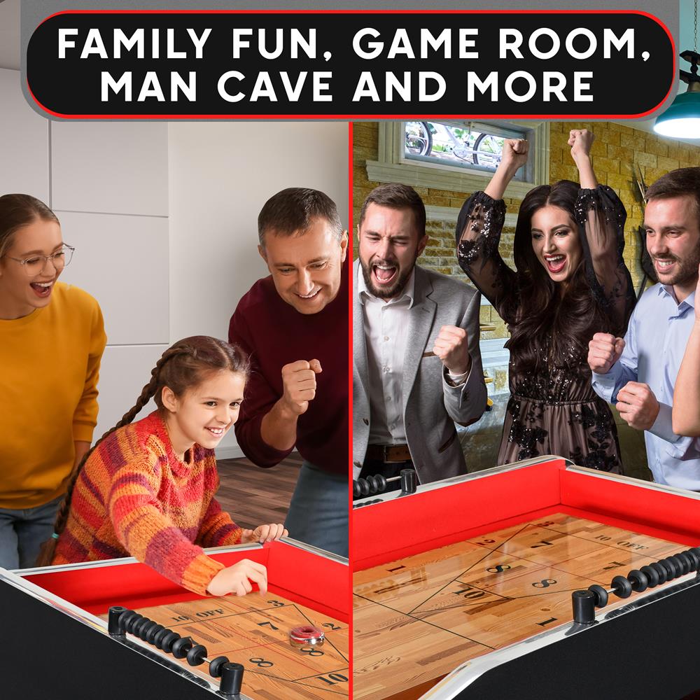Serenelife Game Tables SLSHFBRD108 Shuffleboard Tisch 9ft Platin