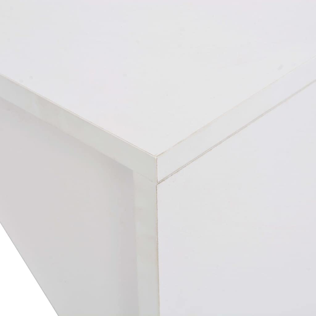 vidaXL Bartisch mit Schrank 115x59x200 cm Weiß Holzwerkstoff