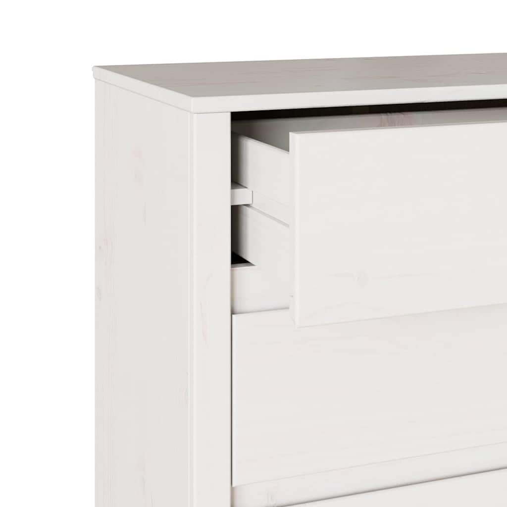 vidaXL Kommode Drammen Weiß 76,5x40x91 Kiefer Massivholz