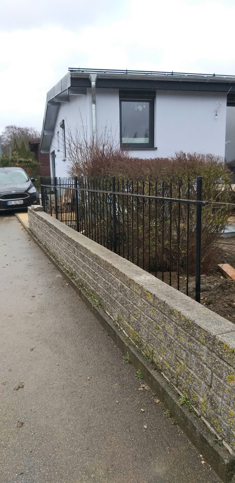 vidaXL Gartenzaun Speerspitzen Stahl 180x170 cm Schwarz