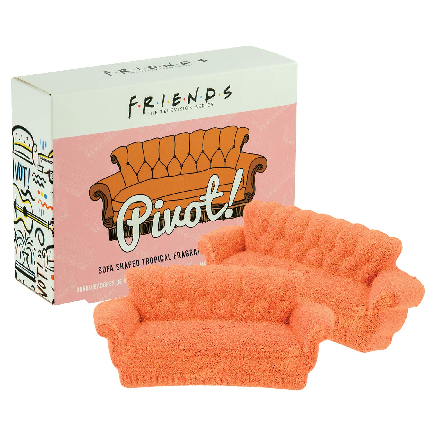 Paladone Friends Sofa Badebombe Tropical 2x 50g Geschenkset