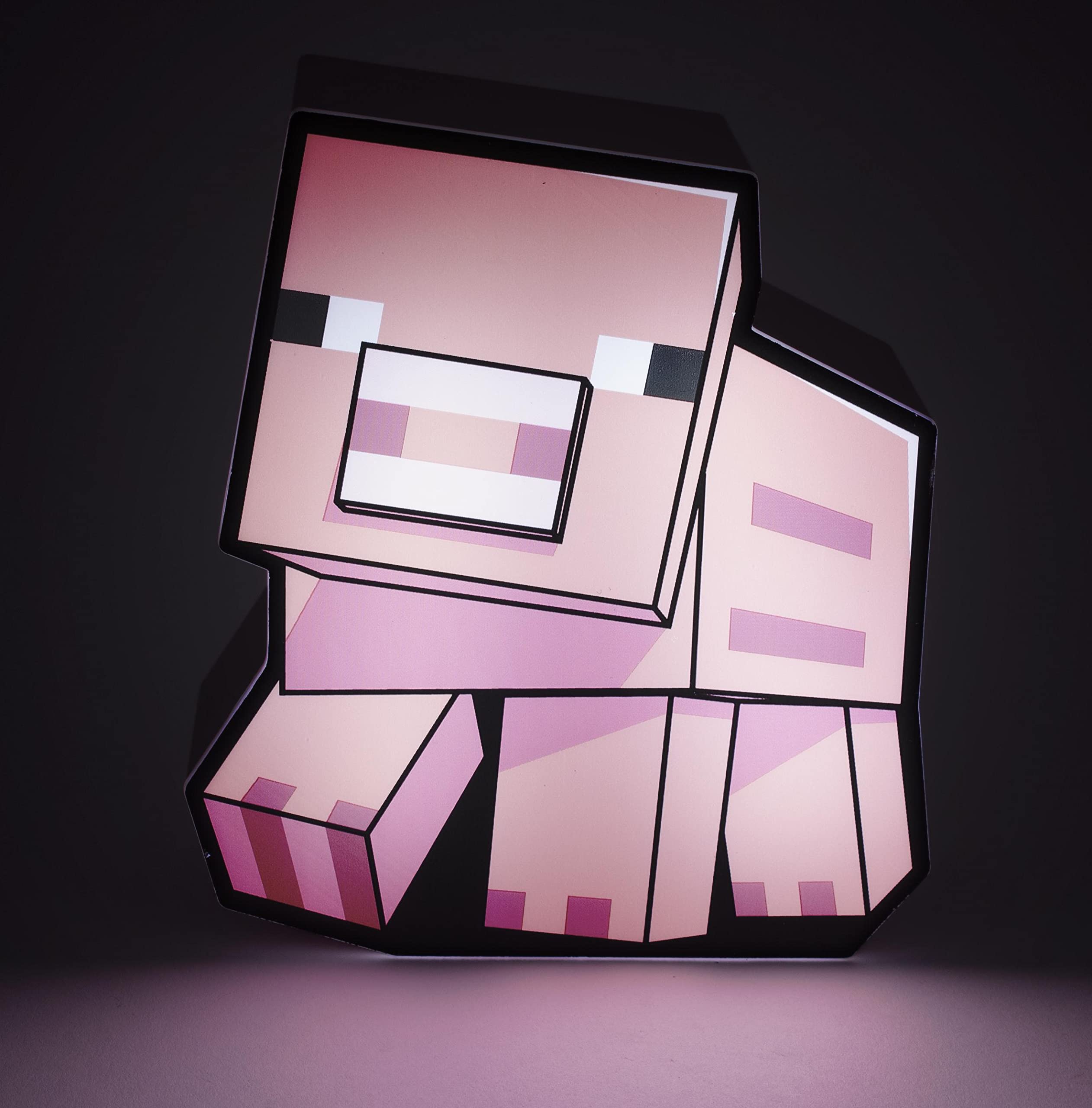 Paladone Lighting Minecraft Schwein 2D Leuchte Black 16 cm