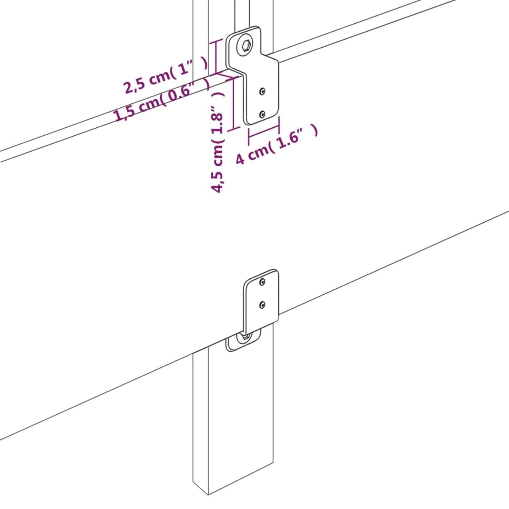vidaXL Kopfteil mit Ohren Hellgrau 93 cm Stoff höhenverstellbar