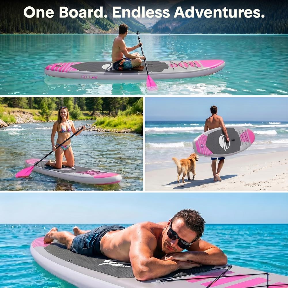 Serenelife SUP Board aufblasbar 10'6" PVC-Board mit Paddel-Set