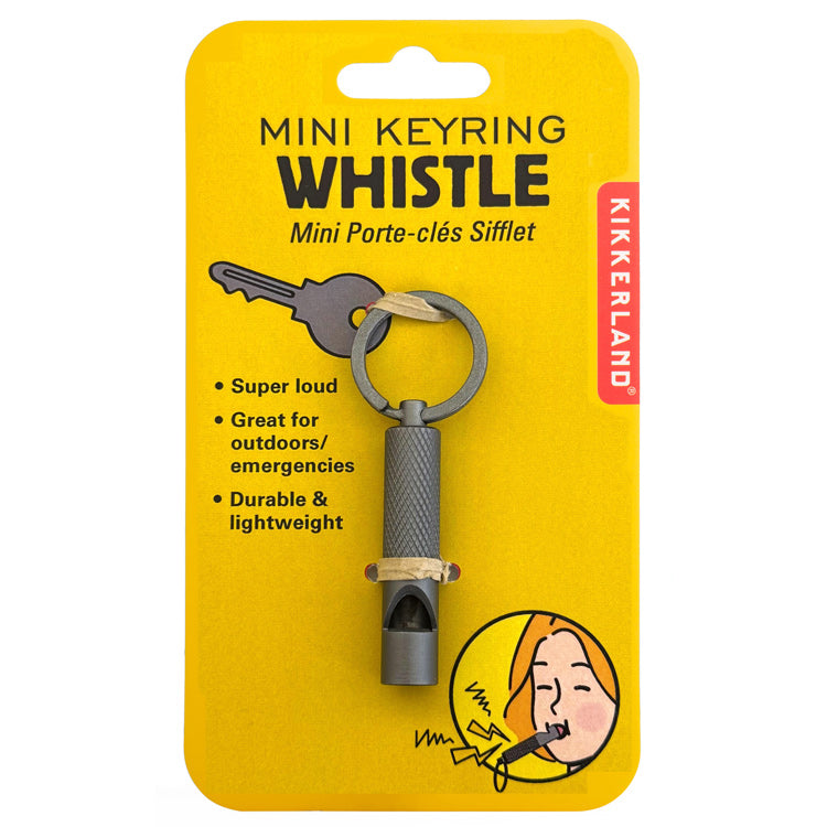 Kikkerland Home Mini Keyring Pfeife Alu am Schlüsselbund