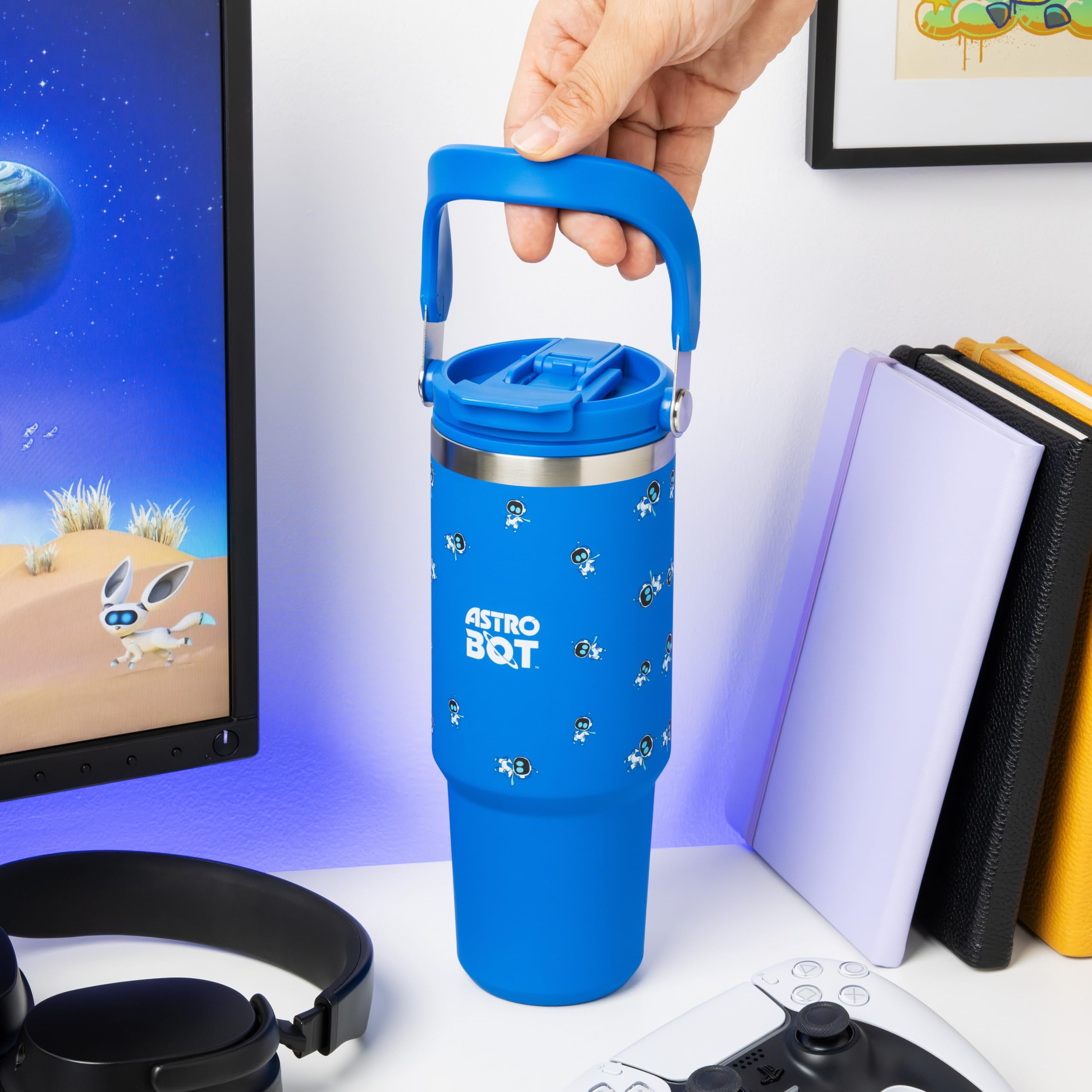 Paladone Astrobot Isolierter Tumbler 900 ml dunkelblau