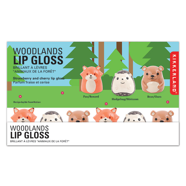 Kikkerland Home Woodlands Lipgloss Kirsche Erdbeere Tier-Design