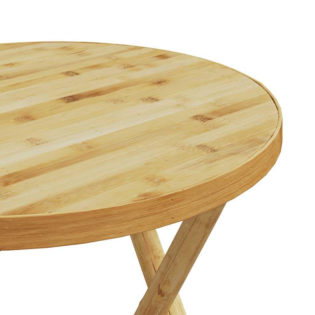 vidaXL Bistro-Set 3-TLG. Klappbar Bambus Gartenmöbel mit Kissen