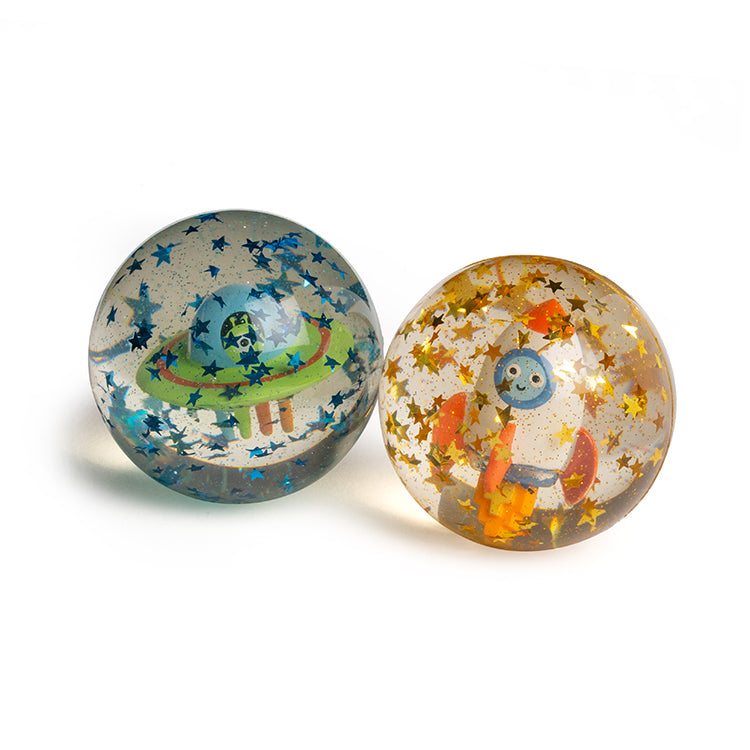 Kikkerland Kidoki Rocket Ship & Ufo Flummi Springball