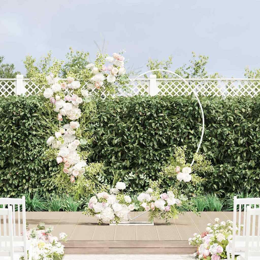 vidaXL Heim & Garten Hochzeitsbogen Weiß 195 cm Stahl Herz