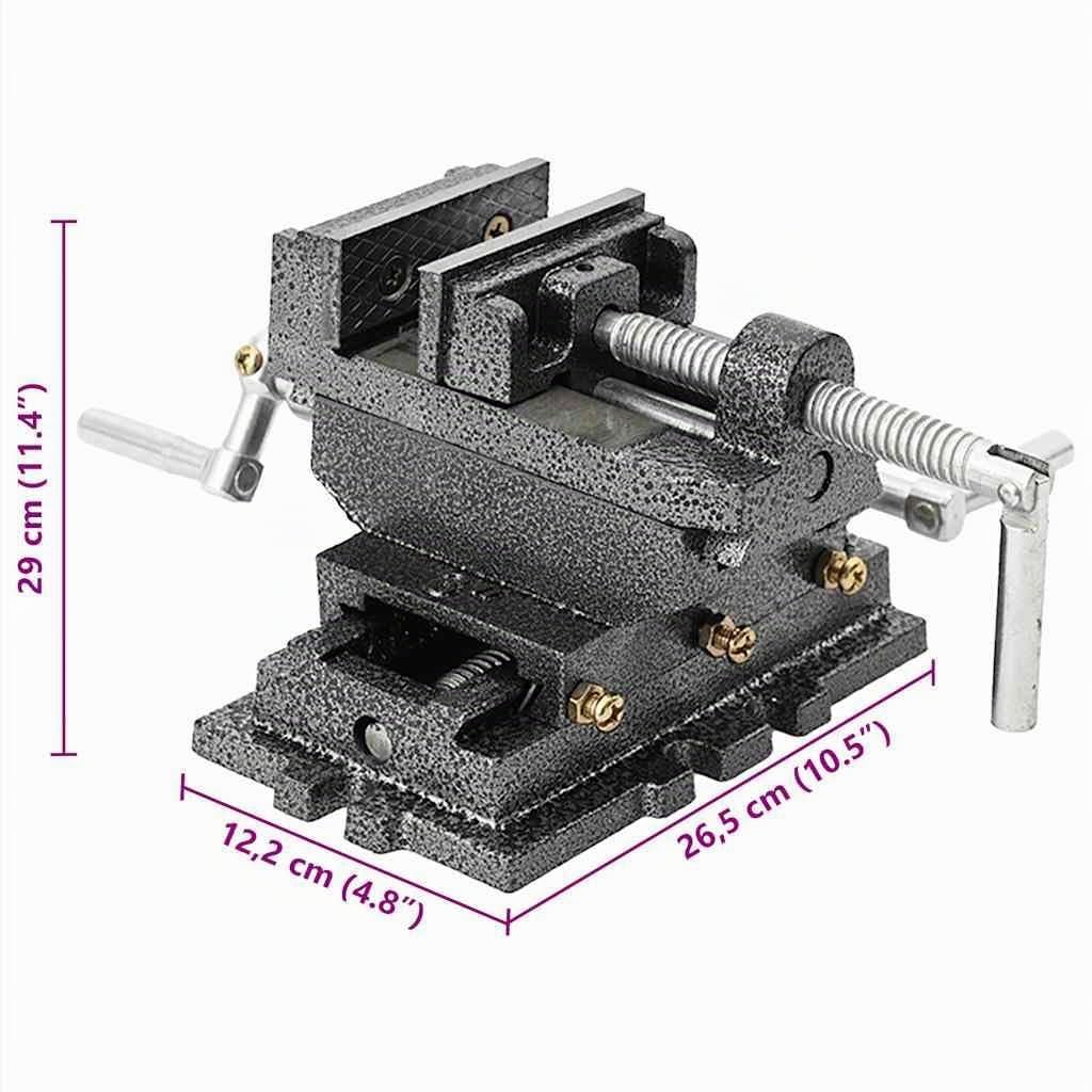 vidaXL Maschinenschraubstock Kreuztisch Gusseisen 70mm