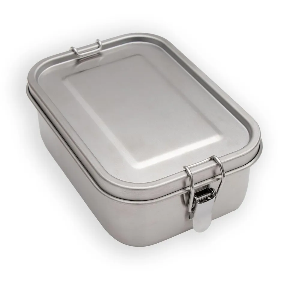 Intirilife Lunchbox Edelstahl 550 ml Silber auslaufsicher