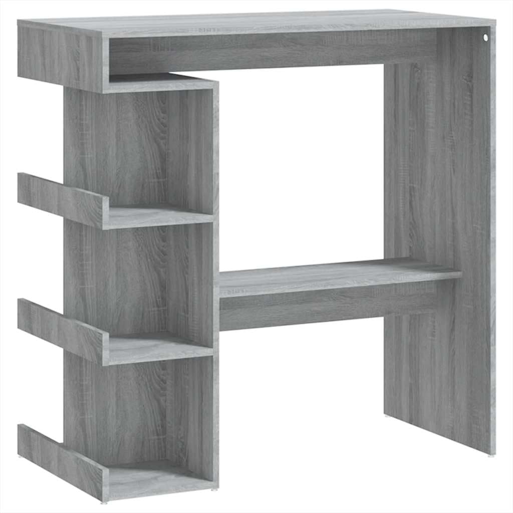 vidaXL Bartisch Weiß 100x50x101,5cm Holzwerkstoff mit Regal