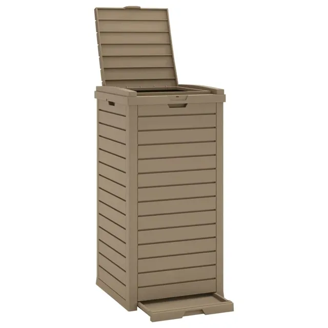 vidaXL Heim & Garten Mülltonne 118L Hellbraun 41x41x86