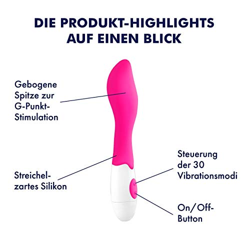 EIS Vibratoren G-Punkt-Vibrator Silikon 20 cm pink 30 Programme