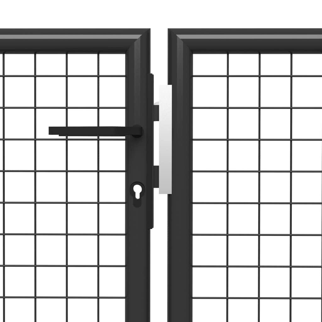 vidaXL Heim & Garten Gartentor Stahl 500x175 cm Anthrazit
