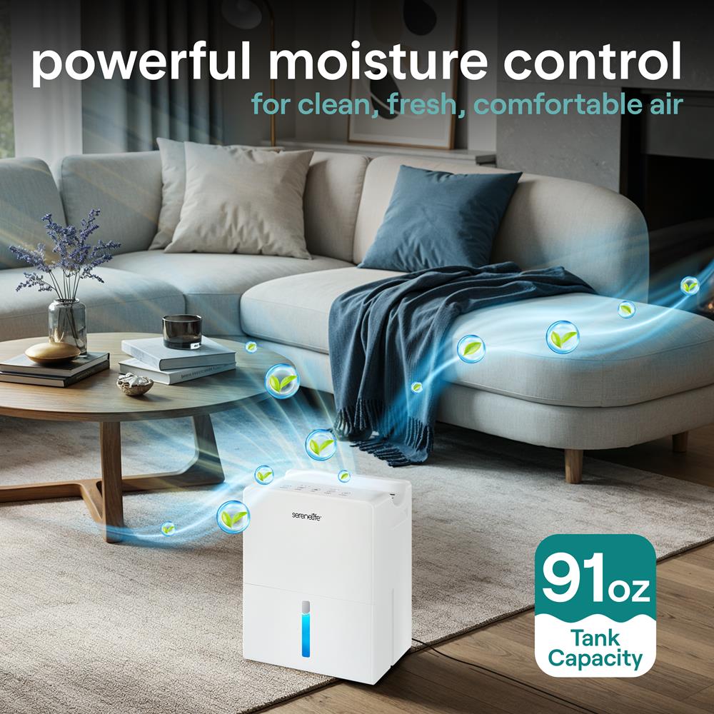 Serenelife DeHumidifiers Luftentfeuchter 2-in-1 weiß
