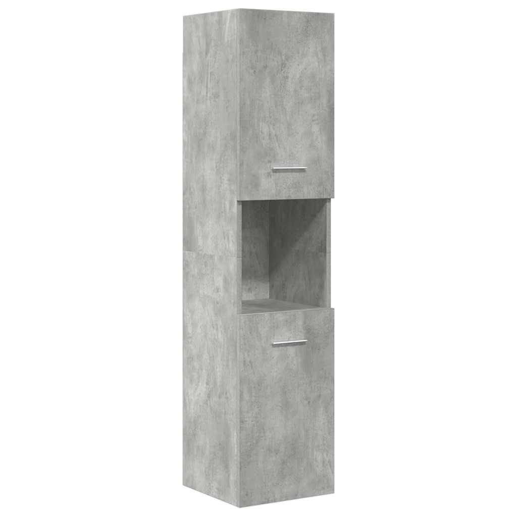 vidaXL Möbel 5-tlg. Badmöbel-Set Betongrau Holzwerkstoff
