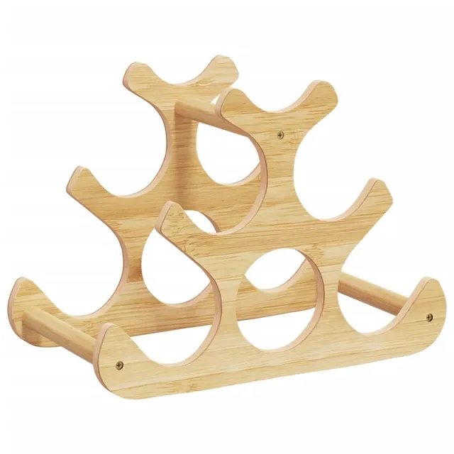 vidaXL Möbel Weinregal 6 Flaschen Bambus 35x18 cm