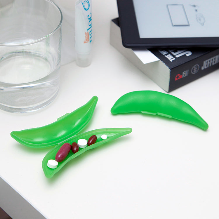 Kikkerland Home Pill Pod Pillendose Erbsenschote