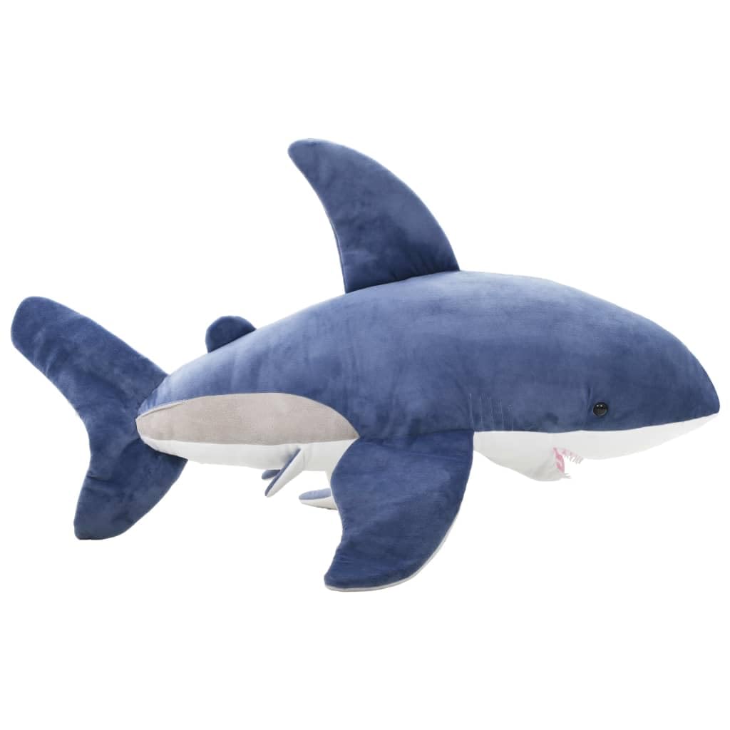 vidaXL Weißer Hai Kuscheltier Plüsch Blau-Weiß 150 cm