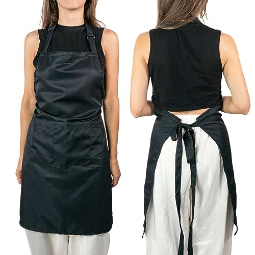 Intirilife Kochschürzen 2er Set schwarz 69x80 cm Polyester