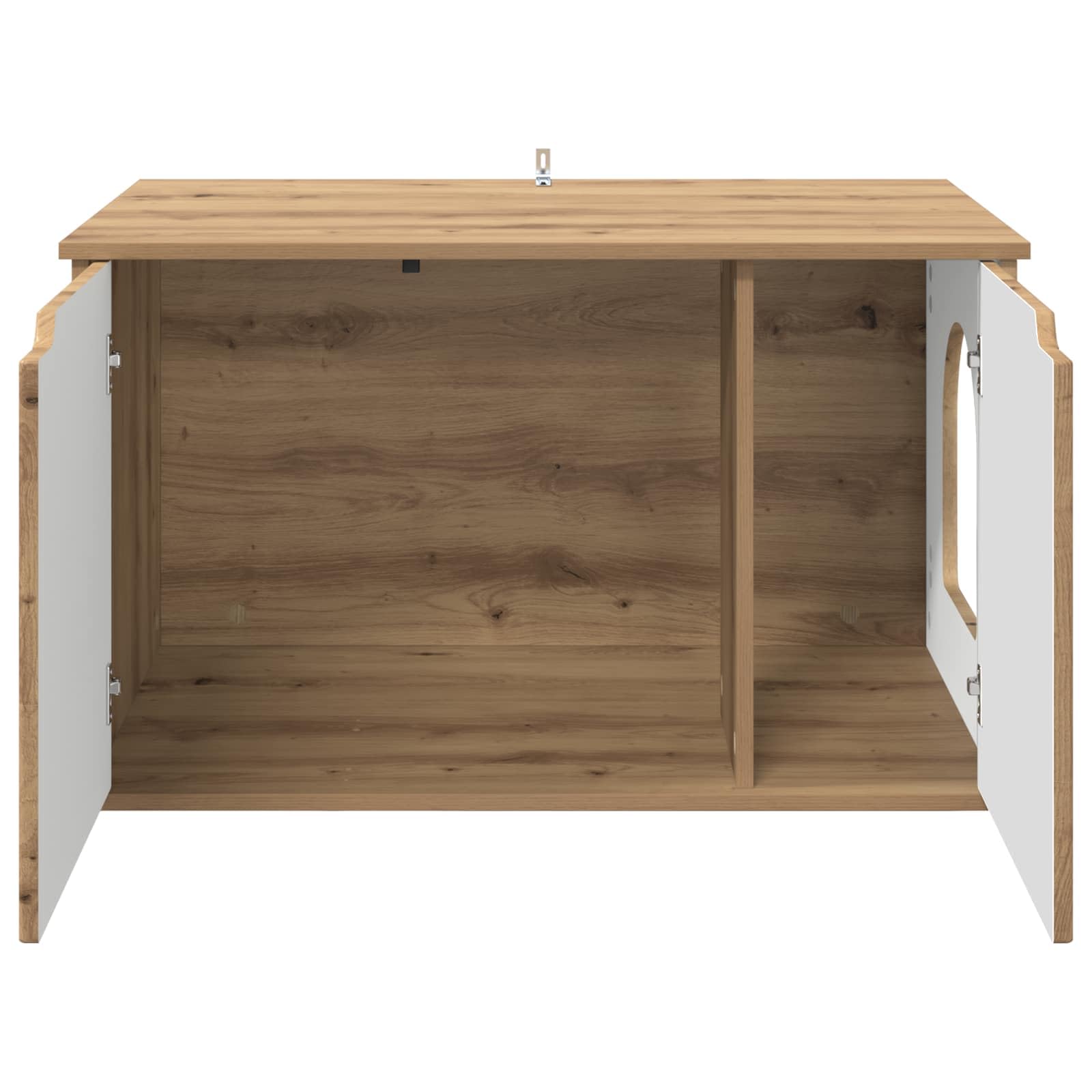 vidaXL Tierbedarf Katzenhaus Artisan-Eiche 85x55x50,5 cm Holz