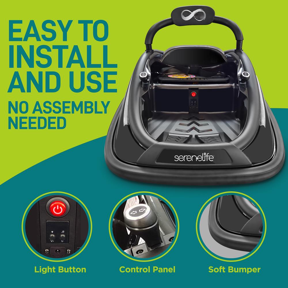 Serenelife Bumper Car Elektroauto Kinder Schwarz 12V