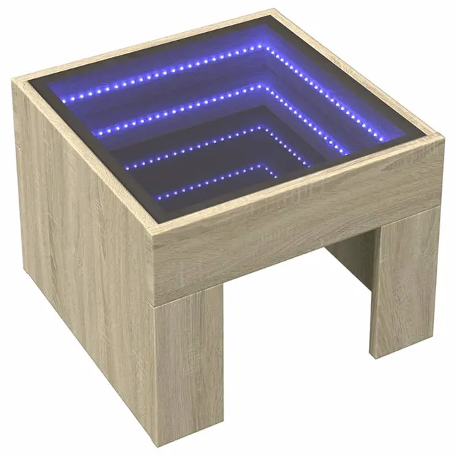 vidaXL Möbel Nachttisch Infinity-LED Sonoma-Eiche 40x40x30 cm