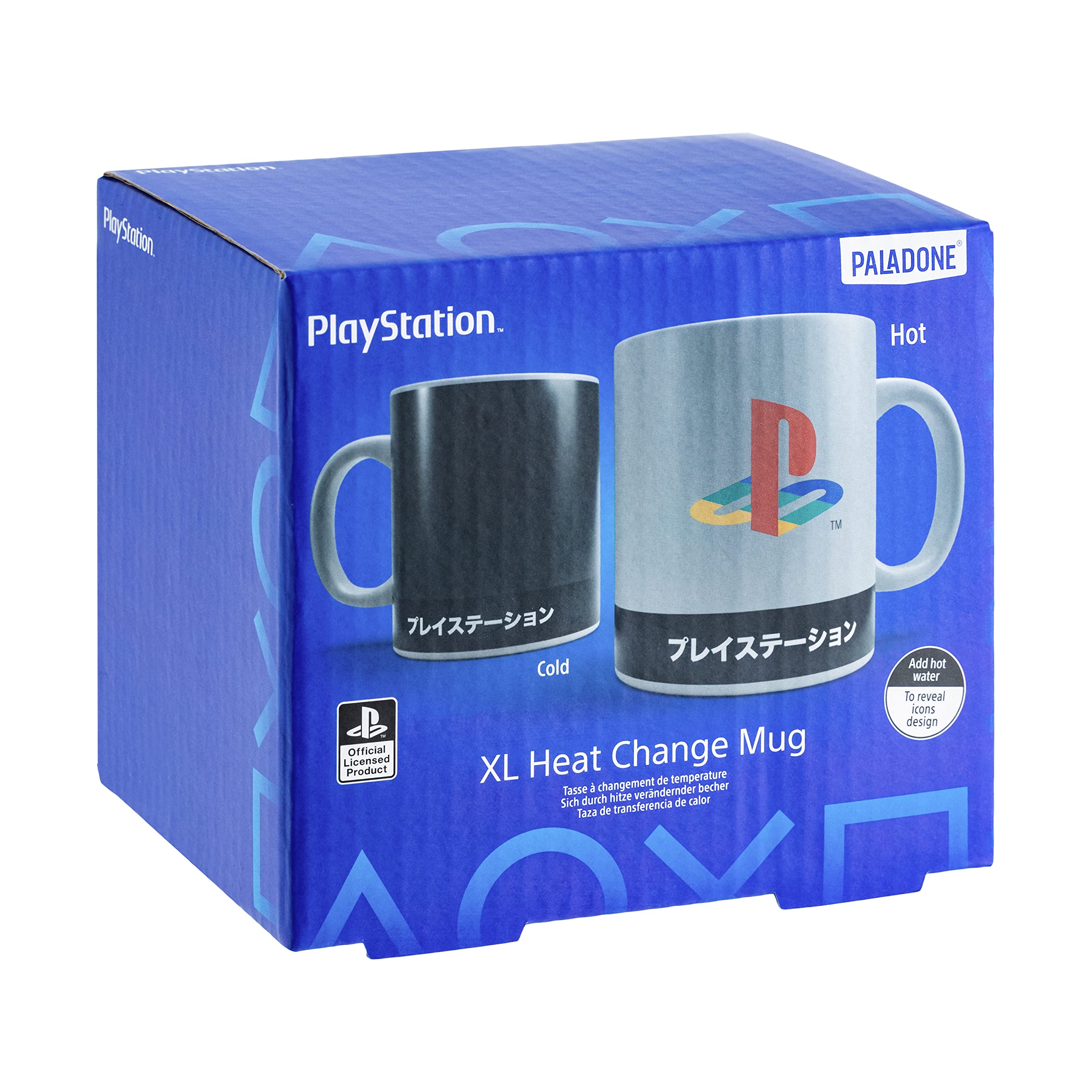 Paladone Playstation Heritage XL Tasse 550 ml Farbwechsel