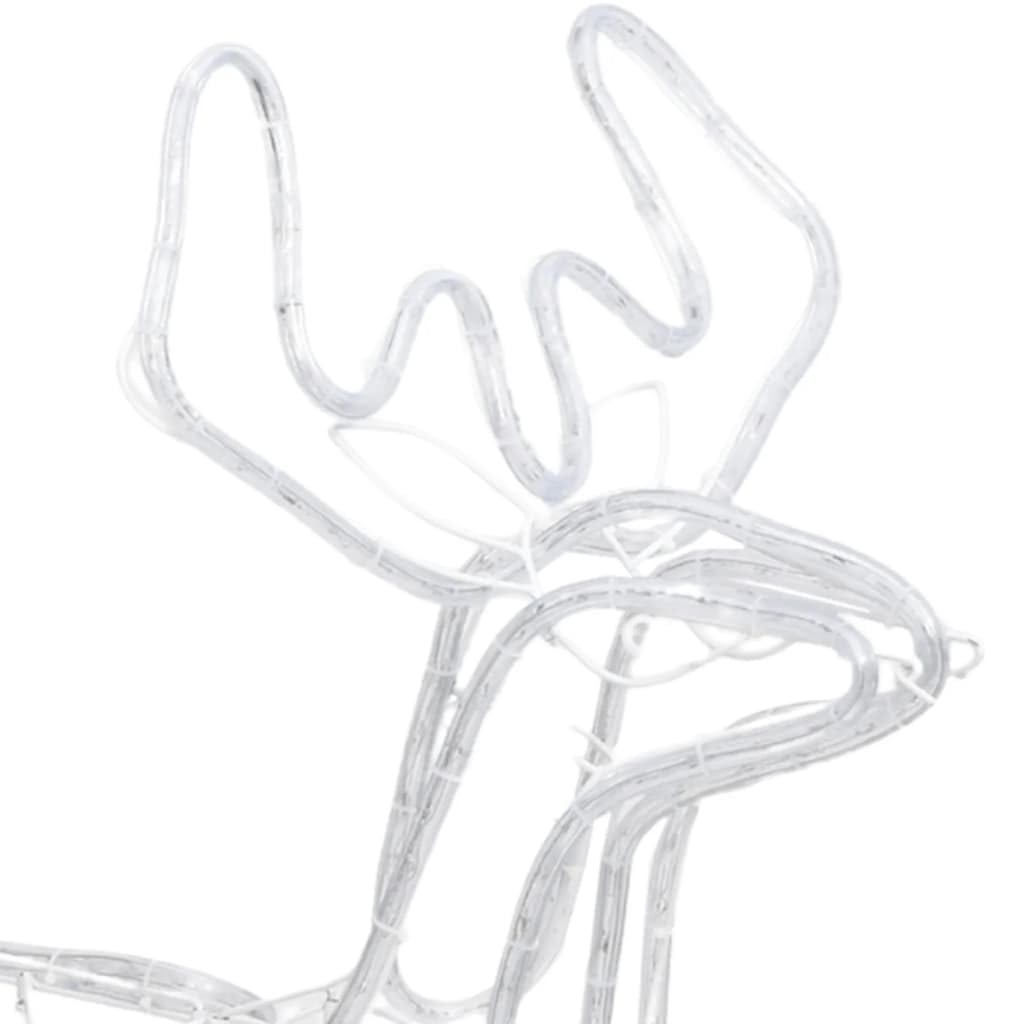 vidaXL Heim & Garten Rentier Silhouetten Leuchtfigur warmweiß 76x42x87 2Stk