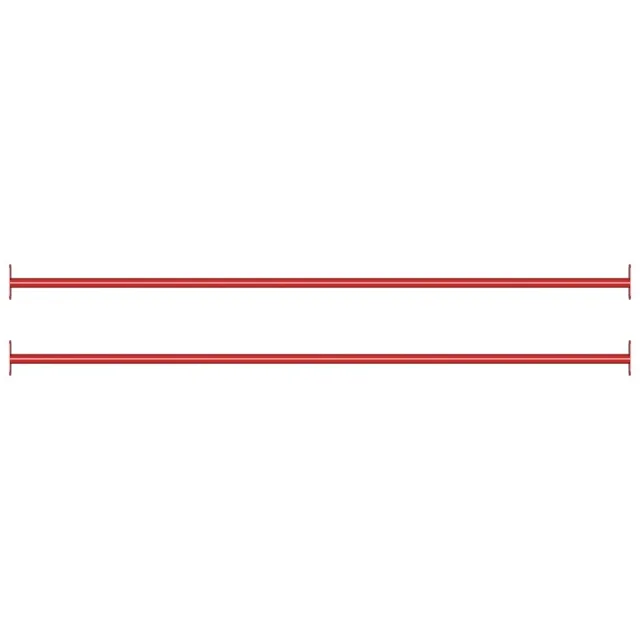 vidaXL Turnstange 125 cm Reckstange Stahl Rot rostgeschützt