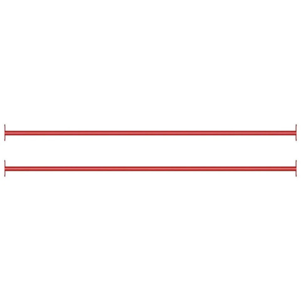 vidaXL Turnstange 125 cm Reckstange Stahl Rot rostgeschützt