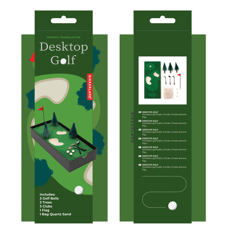 Kikkerland Home Desktop Golf Minigolf Spiel mit Schlägern