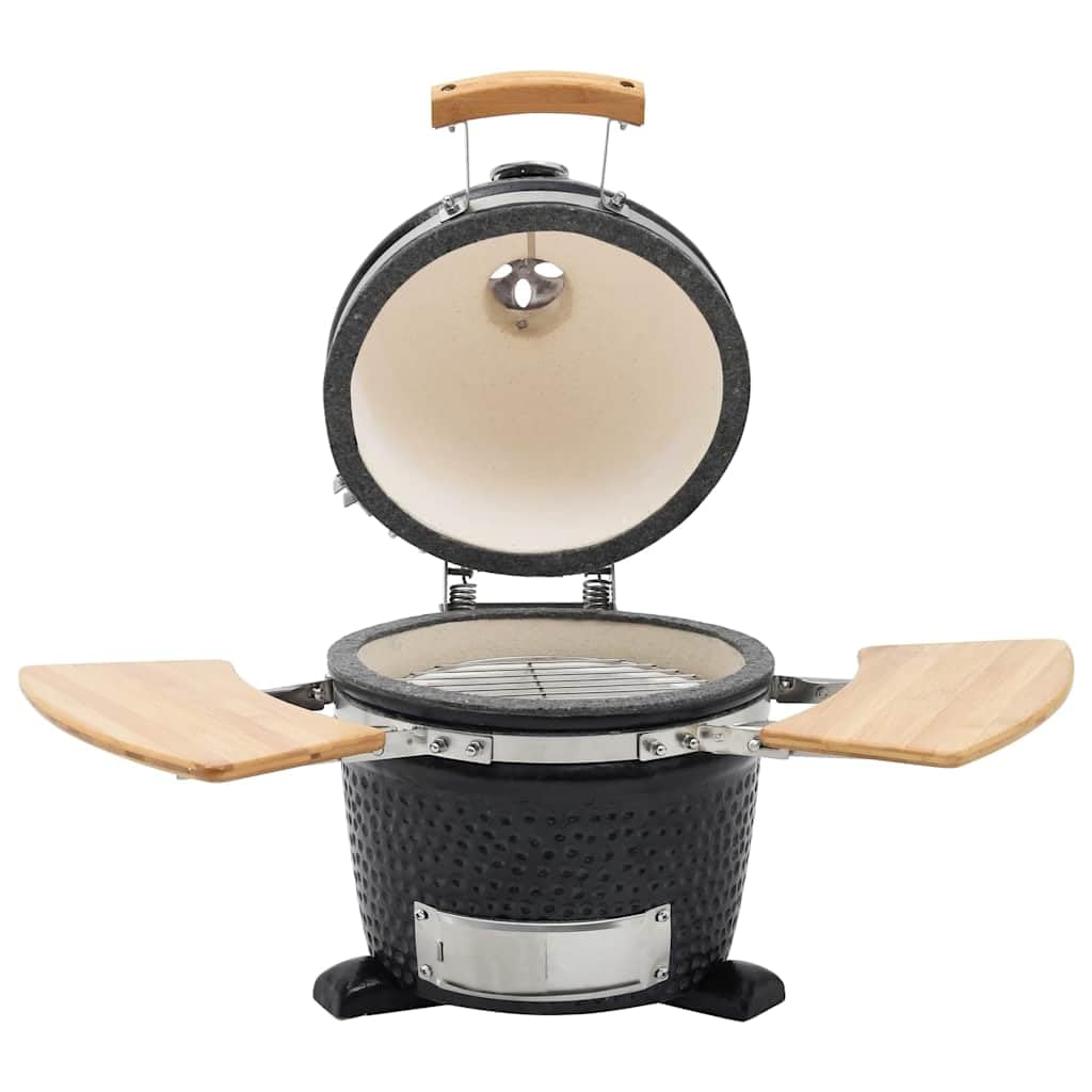 vidaXL Kamado Grill Keramik 44 cm Holzkohle Schwarz