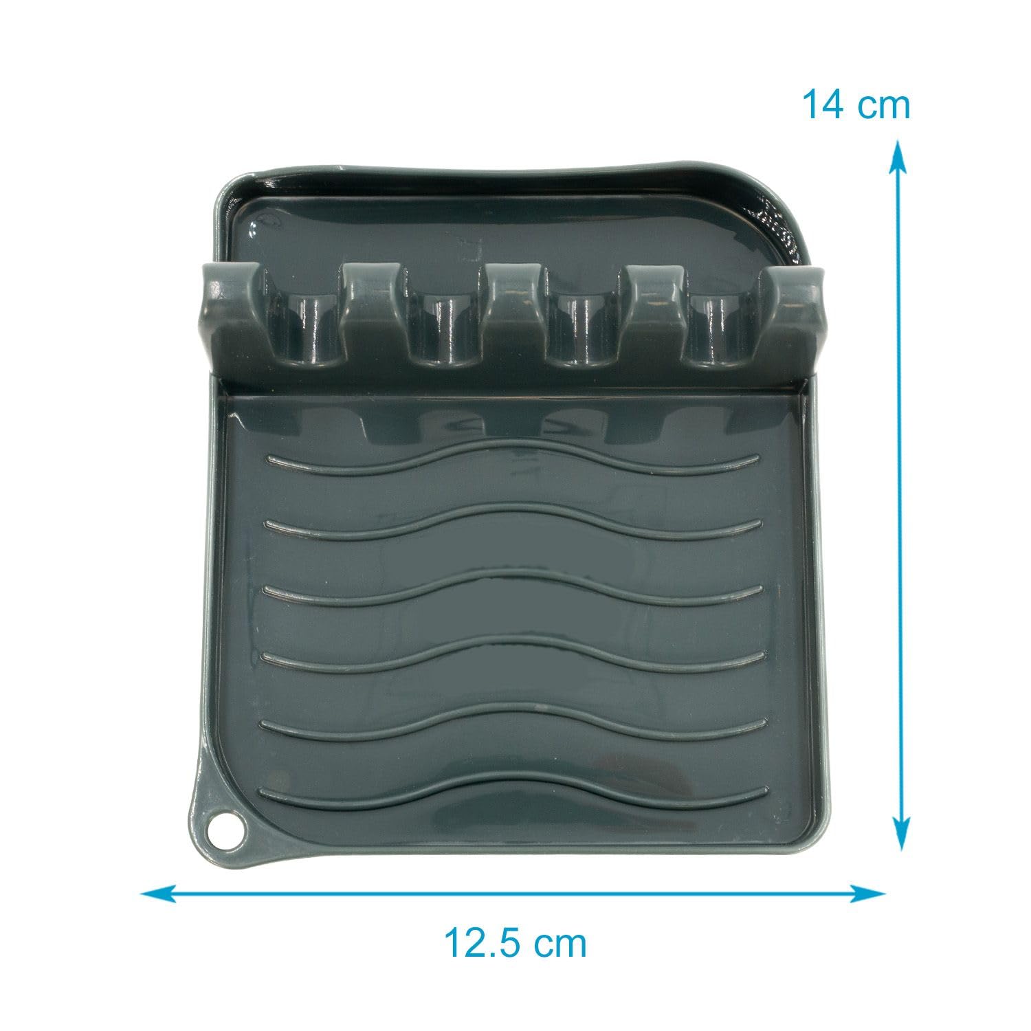 Intirilife Kochlöffelablage dunkelgrau 14cm für Deckel