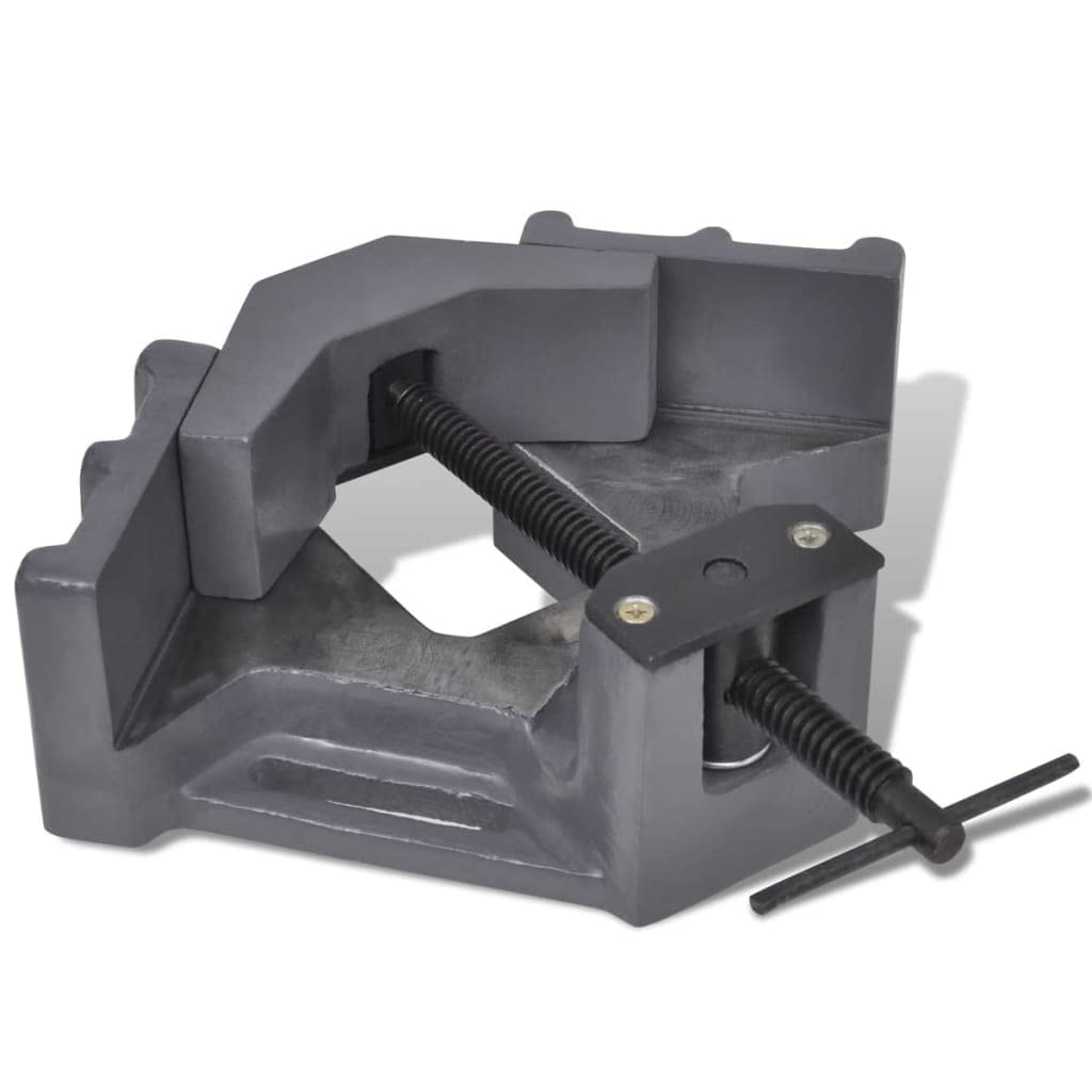 vidaXL Winkelschraubstock 115 mm 90 Grad Schraubstock Werkstatt