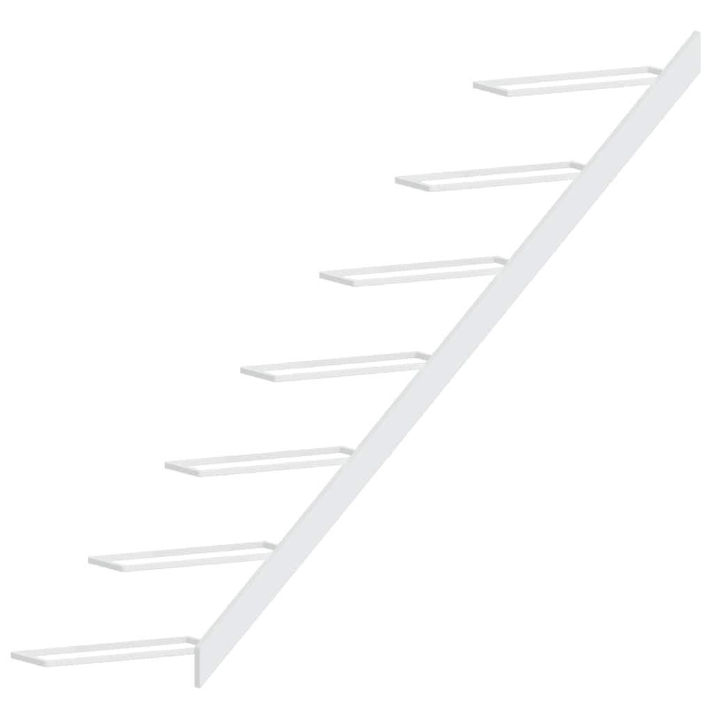 vidaXL Möbel Wand Weinregal Weiß Metall für 7 Flaschen 88cm