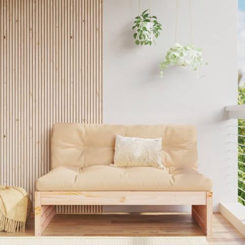 vidaXL Mittelsofa 120 cm Kiefer Gartensofa Massivholz