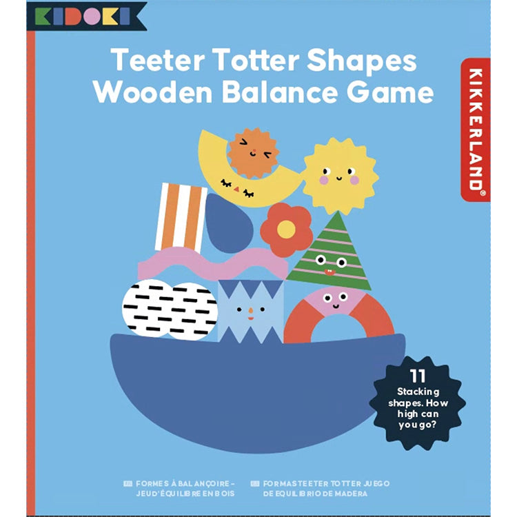Kikkerland Kidoki Teeter Totter Shapes Balancespiel Holz