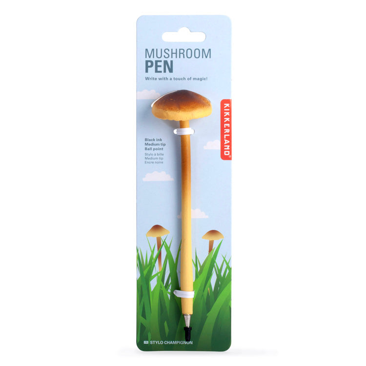 Kikkerland Mushroom Kugelschreiber Pilz schwarze Tinte