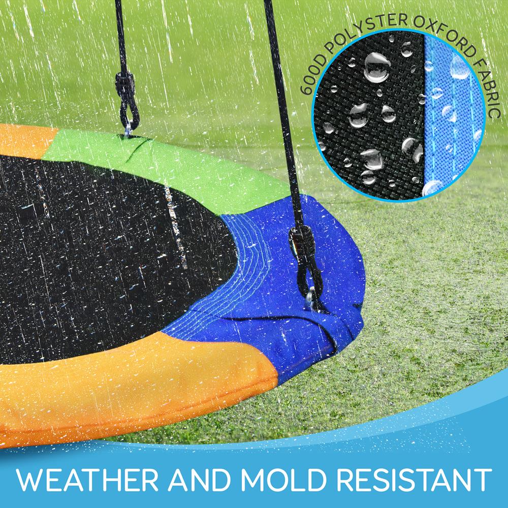 Serenelife Outdoor Swing Tellerschaukel 40" Regenbogen wasserdicht